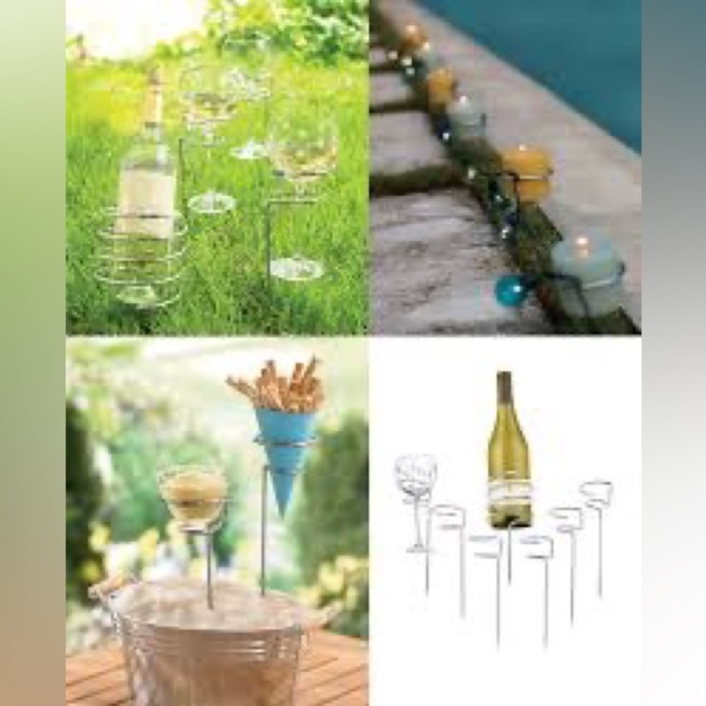 New in box Pampered Chef Party wine bottle & glass or candle holder for the yatd